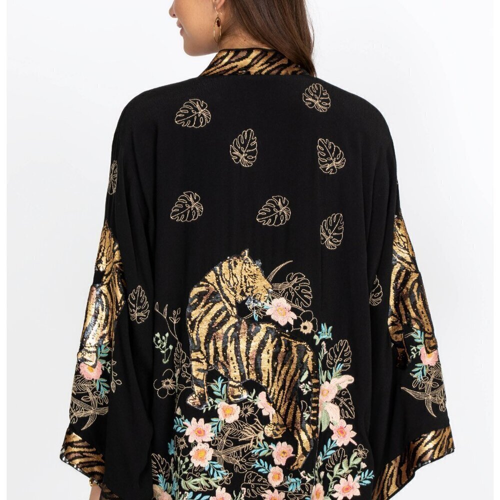 Johnny Was Catarina Tiger Kimono Women's Size Large - Picture 14 of 15